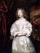 caspar netscher Portrait of Suzanna Doublet-Huygens (1637-1725) fifth and last child of Constantijn Huygens and Suzanna van Baerle, and their only daughter, painted b oil painting reproduction